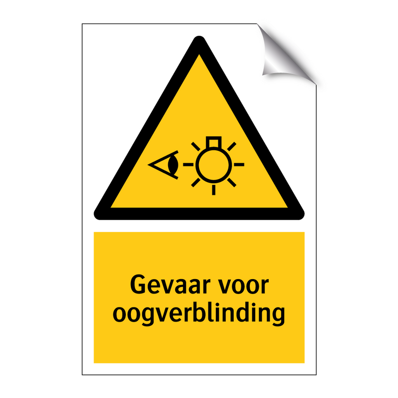Gevaar voor oogverblinding