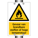 Gevaar van brandbare stoffen of hoge temperatuur