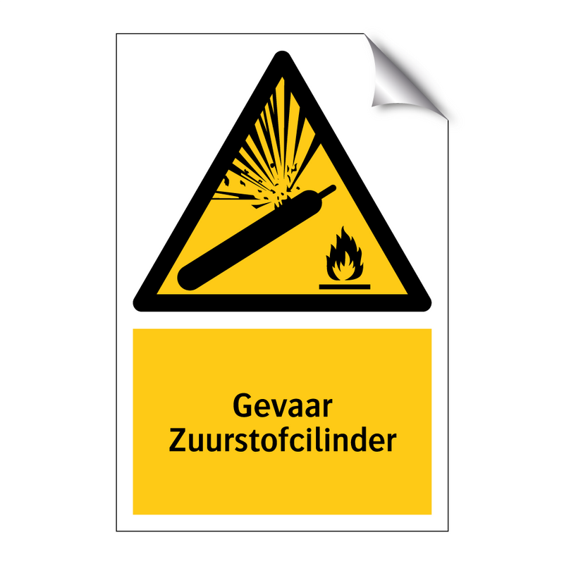 Gevaar Zuurstofcilinder
