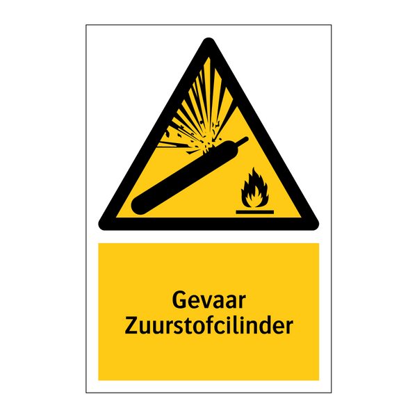 Gevaar Zuurstofcilinder