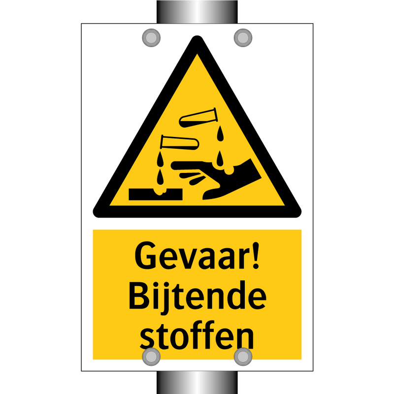 Gevaar! Bijtende stoffen