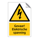 Gevaar! Elektrische spanning