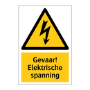 Gevaar! Elektrische spanning