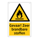 Gevaar! Zeer brandbare stoffen