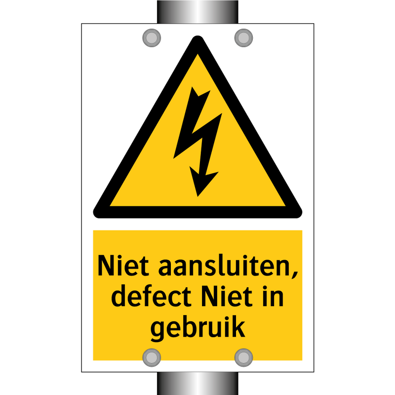 Niet aansluiten, defect Niet in gebruik & Niet aansluiten, defect Niet in gebruik
