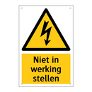 Niet in werking stellen & Niet in werking stellen & Niet in werking stellen