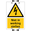 Niet in werking stellen & Niet in werking stellen & Niet in werking stellen