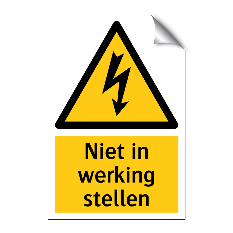 Niet in werking stellen & Niet in werking stellen & Niet in werking stellen