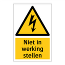 Niet in werking stellen & Niet in werking stellen & Niet in werking stellen