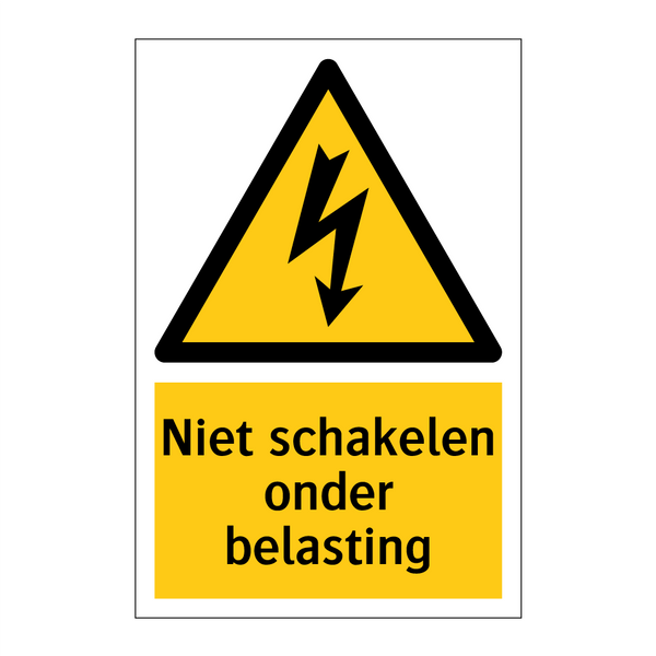 Niet schakelen onder belasting & Niet schakelen onder belasting & Niet schakelen onder belasting