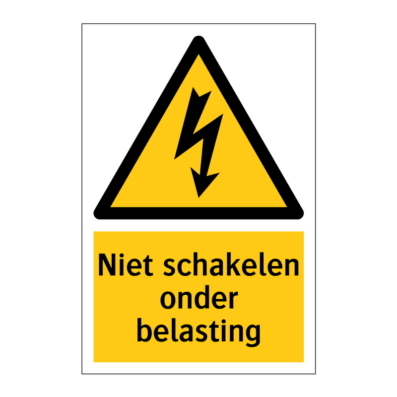 Niet schakelen onder belasting & Niet schakelen onder belasting & Niet schakelen onder belasting