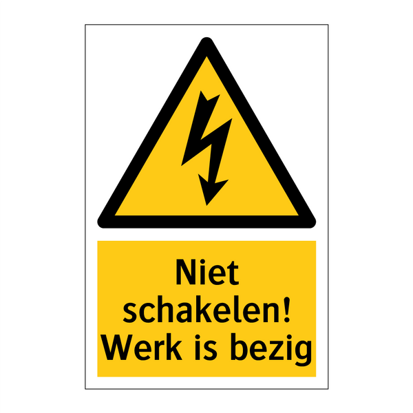 Niet schakelen! Werk is bezig & Niet schakelen! Werk is bezig & Niet schakelen! Werk is bezig