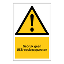 Gebruik geen USB-opslagapparaten & Gebruik geen USB-opslagapparaten