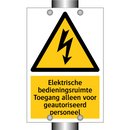 Elektrische bedieningsruimte Toegang alleen voor geautoriseerd personeel