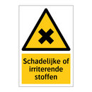 Schadelijke of irriterende stoffen & Schadelijke of irriterende stoffen