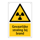 Gevaarlijke straling bij brand & Gevaarlijke straling bij brand & Gevaarlijke straling bij brand