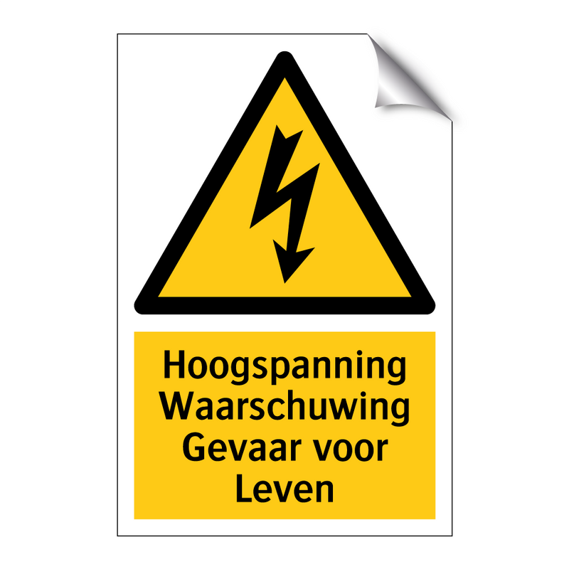 Hoogspanning Waarschuwing Gevaar voor Leven & Hoogspanning Waarschuwing Gevaar voor Leven