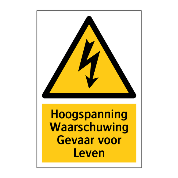 Hoogspanning Waarschuwing Gevaar voor Leven & Hoogspanning Waarschuwing Gevaar voor Leven