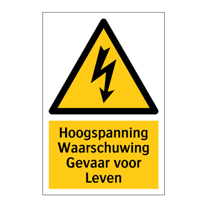 Hoogspanning Waarschuwing Gevaar voor Leven & Hoogspanning Waarschuwing Gevaar voor Leven