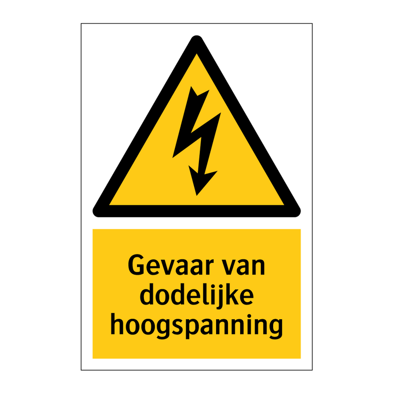 Gevaar van dodelijke hoogspanning & Gevaar van dodelijke hoogspanning