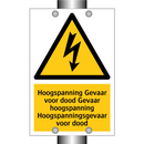 Hoogspanning Gevaar voor dood Gevaar hoogspanning Hoogspanningsgevaar voor dood