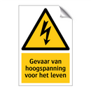 Gevaar van hoogspanning voor het leven & Gevaar van hoogspanning voor het leven