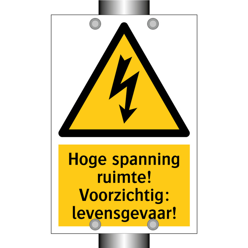 Hoge spanning ruimte! Voorzichtig: levensgevaar! & Hoge spanning ruimte! Voorzichtig: levensgevaar!
