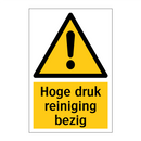 Hoge druk reiniging bezig & Hoge druk reiniging bezig & Hoge druk reiniging bezig