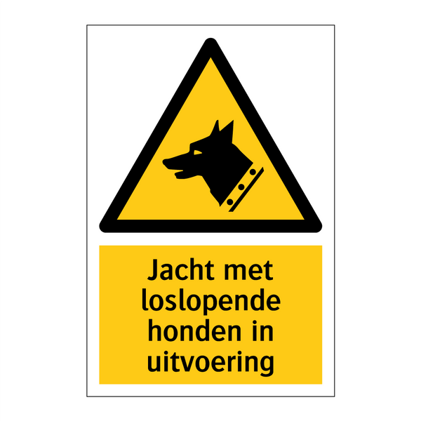 Jacht met loslopende honden in uitvoering & Jacht met loslopende honden in uitvoering