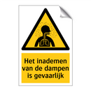 Het inademen van de dampen is gevaarlijk & Het inademen van de dampen is gevaarlijk