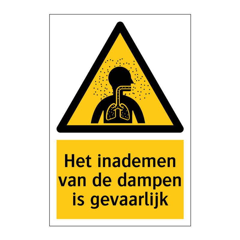 Het inademen van de dampen is gevaarlijk & Het inademen van de dampen is gevaarlijk