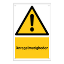 Onregelmatigheden & Onregelmatigheden & Onregelmatigheden & Onregelmatigheden & Onregelmatigheden