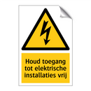 Houd toegang tot elektrische installaties vrij & Houd toegang tot elektrische installaties vrij