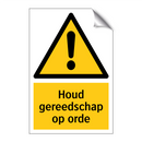 Houd gereedschap op orde & Houd gereedschap op orde & Houd gereedschap op orde