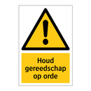 Houd gereedschap op orde & Houd gereedschap op orde & Houd gereedschap op orde
