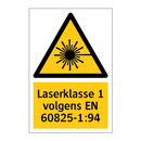 Laserklasse 1 volgens EN 60825-1:94 & Laserklasse 1 volgens EN 60825-1:94