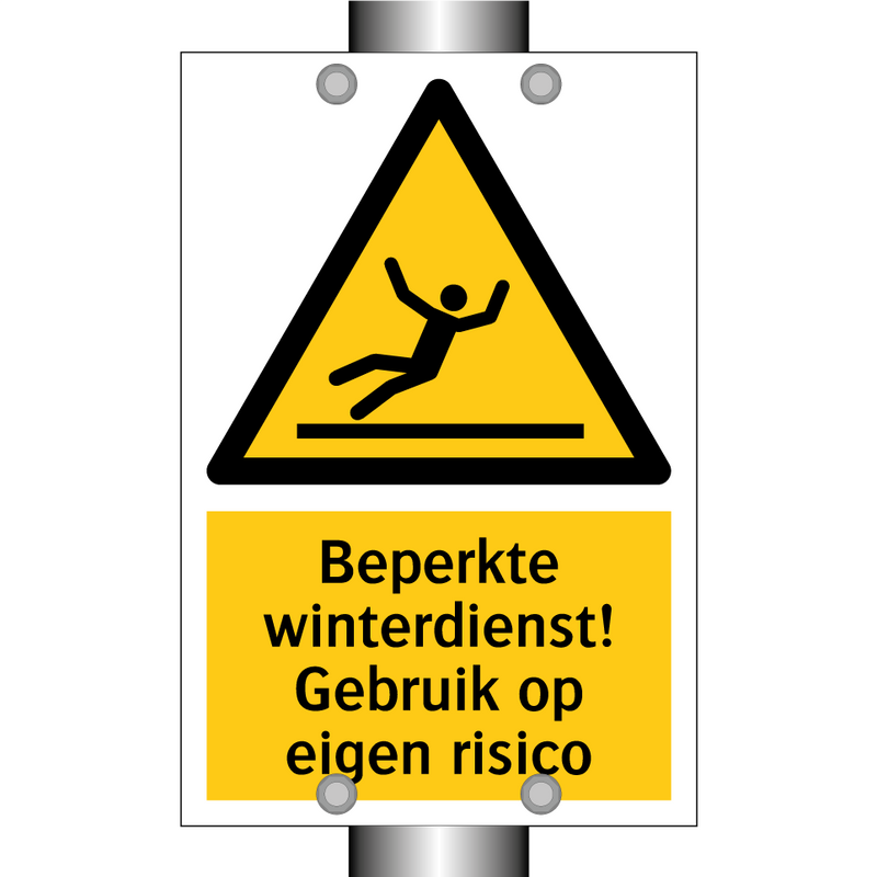 Beperkte winterdienst! Gebruik op eigen risico & Beperkte winterdienst! Gebruik op eigen risico
