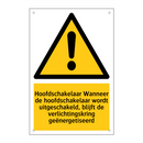 Hoofdschakelaar Wanneer de hoofdschakelaar wordt uitgeschakeld, blijft de verlichtingskring geënergetiseerd