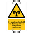 De stralingsdichtheid van de magnetron in het gebied overschrijdt