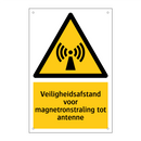 Veiligheidsafstand voor magnetronstraling tot antenne
