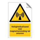 Veiligheidsafstand voor magnetronstraling tot antenne