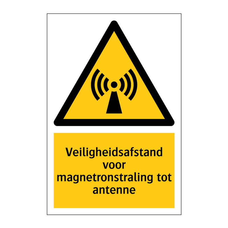 Veiligheidsafstand voor magnetronstraling tot antenne