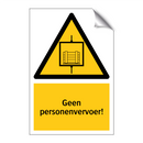 Geen personenvervoer! & Geen personenvervoer! & Geen personenvervoer! & Geen personenvervoer!