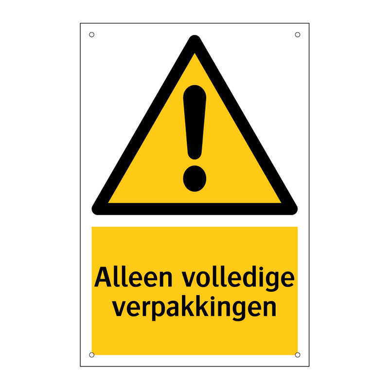 Alleen volledige verpakkingen & Alleen volledige verpakkingen & Alleen volledige verpakkingen