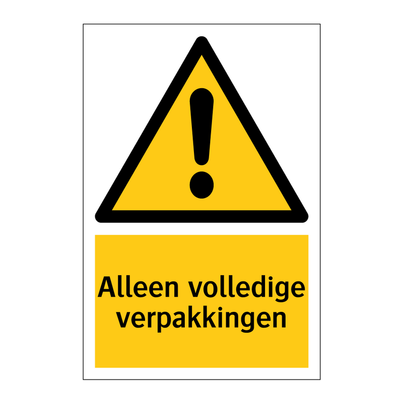 Alleen volledige verpakkingen & Alleen volledige verpakkingen & Alleen volledige verpakkingen