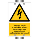 Toegang tot de schakelkast alleen toegestaan voor geautoriseerd professioneel personeel!