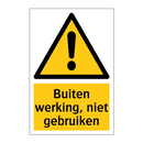 Buiten werking, niet gebruiken & Buiten werking, niet gebruiken & Buiten werking, niet gebruiken