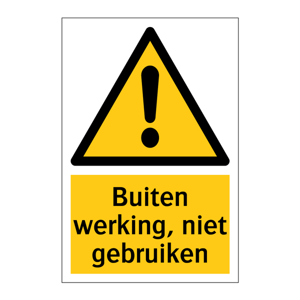 Buiten werking, niet gebruiken & Buiten werking, niet gebruiken & Buiten werking, niet gebruiken
