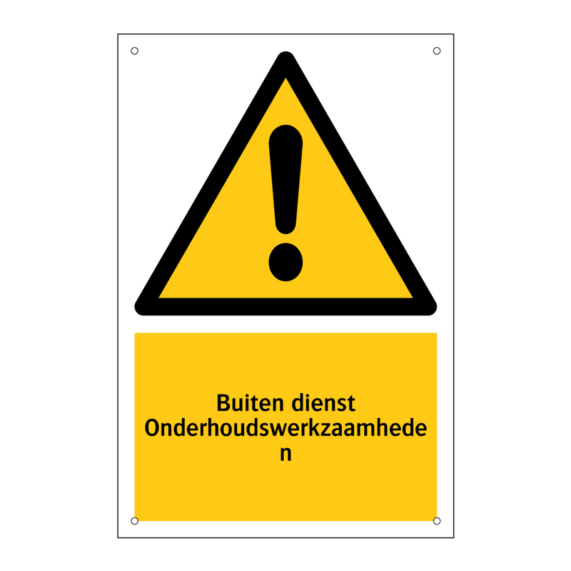 Buiten dienst Onderhoudswerkzaamheden & Buiten dienst Onderhoudswerkzaamheden