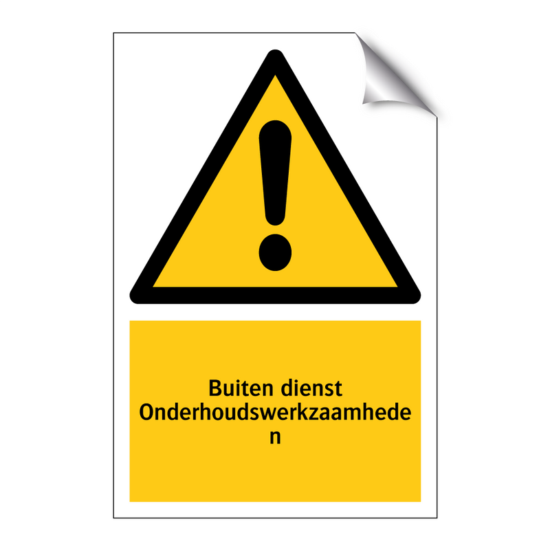 Buiten dienst Onderhoudswerkzaamheden & Buiten dienst Onderhoudswerkzaamheden